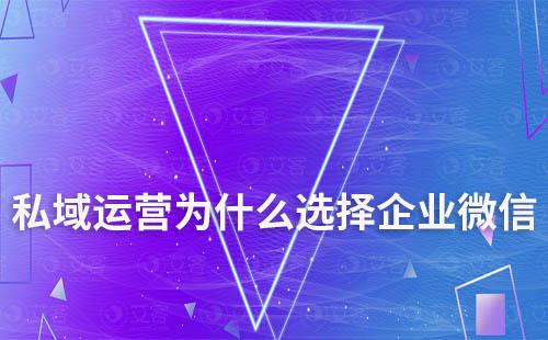 私域運營為什么選擇企業(yè)微信